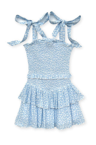 KatieJ NYC Tween Emmerson Dress - Blue Ditsy Floral