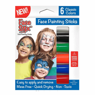 The Pencil Grip Inc, Face Paint Stix - Set of 6 Classic Colors - Basically Bows & Bowties