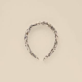 Noralee Braided Headband in Vintage Blue Floral