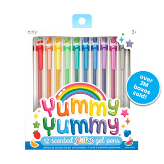 Ooly Yummy Yummy scented glitter gel pens set of 12 in colorful packaging
