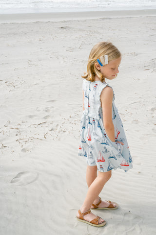 Pink Chicken Girls Courtina Dress - Nautical Adventure
