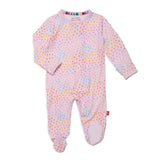 Magnificent Baby, Magnetic Me Pink Sparkle Modal Magnetic Footie - Basically Bows & Bowties