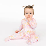 Magnificent Baby, Magnetic Me Pink Sparkle Modal Magnetic Footie - Basically Bows & Bowties