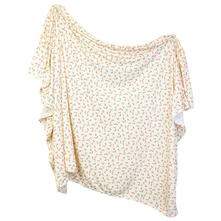 Lou Lou and Company Swaddle Blanket - Lottie
Floral patterned fabric draped over a white background