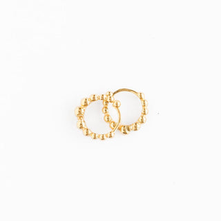 Pip Pop Post Beaded Huggie Hoop