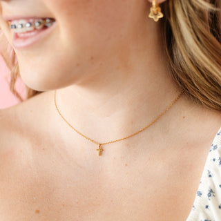 Pip Pop Post Cross Pendant Necklace
