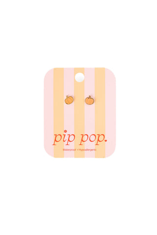 Pip Pop Post Earrings - Pumpkin
Earring card with 'pip pop' branding on a white background
