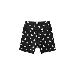 Play by Rylee & Cru Bike Short - Hearts
Black shorts with white heart pattern on a white background