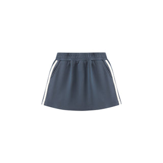 Play by Rylee & Cru Sports Skirt - Navy Blue skirt with white stripes on a white background