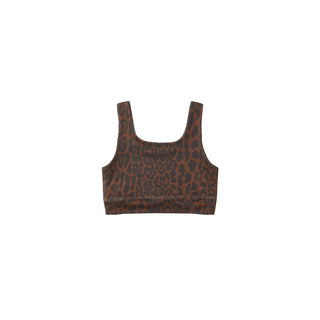 Play by Rylee & Cru Swift Sports Bra - Leopard
Leopard print crop top on a white background