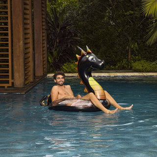 PoolCandy, PoolCandy Inflatable Pool Tube with Mini Drink Float -  Black Dragon - Basically Bows & Bowties