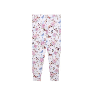 Posh Peanut Classic Pajama Set - Mariselle
Leggings with floral and butterfly pattern on a white background