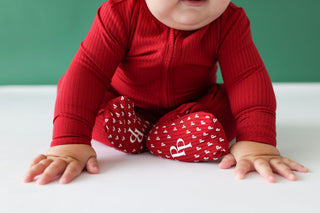 Posh Peanut Dark Red Solid Ribbed Convertible One Piece, Posh Peanut, All Things Holiday, cf-size-0-3-months, cf-size-12-18-months, cf-size-18-24-months, cf-size-3-6-months, cf-size-6-9-month