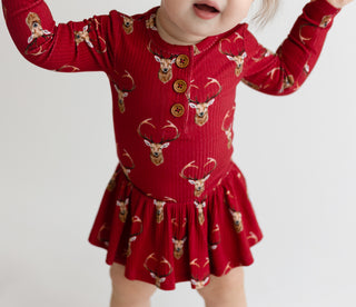 Posh Peanut Dash L/S Henley Twirl Skirt Bodysuit, Posh Peanut, All Things Holiday, cf-size-18-24-months, cf-size-2t, cf-size-3-6-months, cf-size-6-12-months, cf-type-twirl-skirt-bodysuit, cf-
