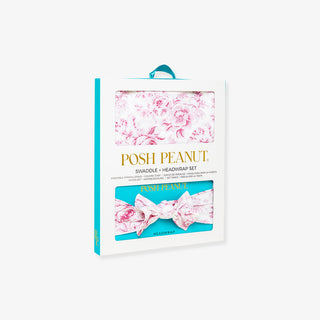 Posh Peanut, Posh Peanut Jolene Swaddle Headband Set - Basically Bows & Bowties