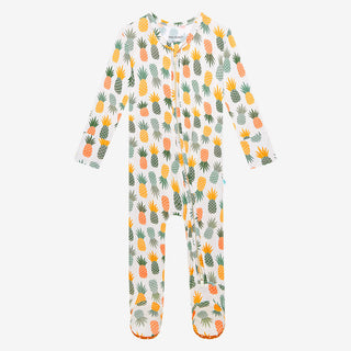 Posh Peanut McGuire Zippered Footie, Posh Peanut, cf-size-3-6-months, cf-size-newborn, cf-type-footie, cf-vendor-posh-peanut, McGuire, Pineapple, Posh Peanut, Posh Peanut Footie, Posh Peanut 
