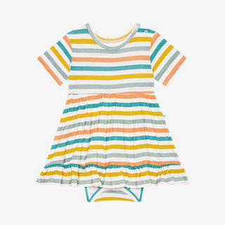 Posh Peanut Popsicle Stripe Short Sleeve Ruffled Bodysuit Dress, Posh Peanut, cf-size-12-18-months, cf-size-3-6-months, cf-size-6-12-months, cf-type-dress, cf-vendor-posh-peanut, Popsicle, Po