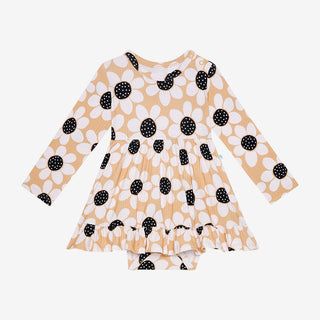Posh Peanut Reagan L/S Ruffled Bodysuit Dress, Posh Peanut, L/S Ruffled Bodysuit Dress, Posh Peanut, Posh Peanut Dress, Posh Peanut L/S Ruffled Bodysuit Dress, Posh Peanut Twirl dess, Posh Pe