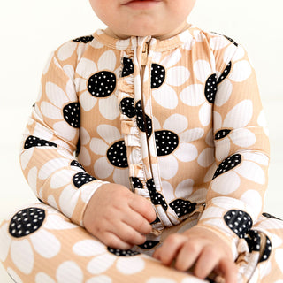 Posh Peanut Reagan Ruffled Zippered Footie, Posh Peanut, cf-size-preemie, cf-type-footie, cf-vendor-posh-peanut, Posh Peanut, Posh Peanut Footie, Posh Peanut Footie with Zipper, Posh Peanut R