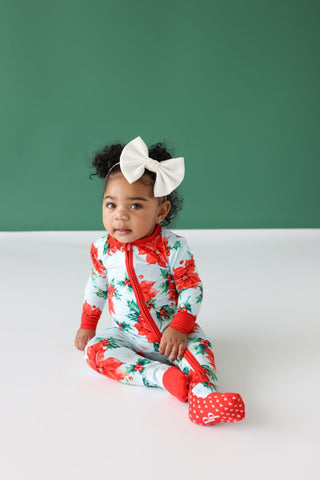 Posh Peanut Winter Lily Convertible One Piece, Posh Peanut, All Things Holiday, cf-size-6-9-months, cf-type-footie, cf-vendor-posh-peanut, Christmas, Christmas Pajamas, Convertible One Piece,