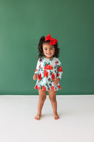 Posh Peanut Winter Lily L/S Ruffled Bodysuit Dress, Posh Peanut, All Things Holiday, cf-size-0-3-months, cf-type-twirl-skirt-bodysuit, cf-vendor-posh-peanut, Christmas, L/S Ruffled Bodysuit D
