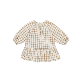 Quincy Mae Lany Dress -Cinnamon Plaid