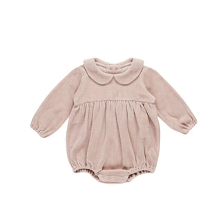Quincy Mae Peter Pan Romper - Blush