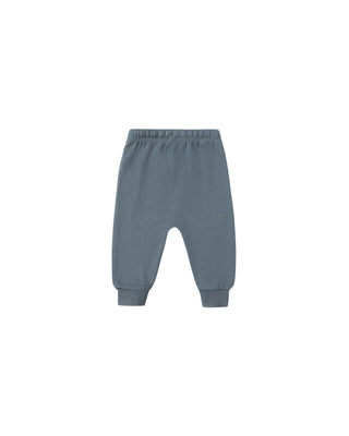Quincy Mae Pocket Sweatshirt & Sweatpant Set - Ocean
Blue baby pants on a white background