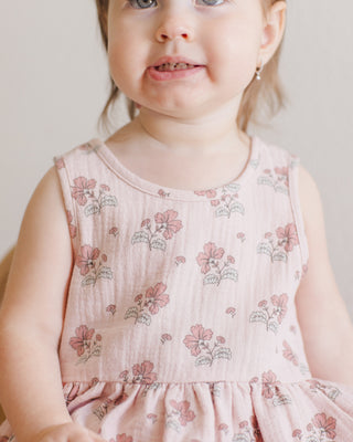 Quincy Mae Sleeveless Peplum Set - Vintage Floral
