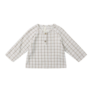 Quincy Mae Zion Shirt - Blue Plaid
Plaid shirt on a white background