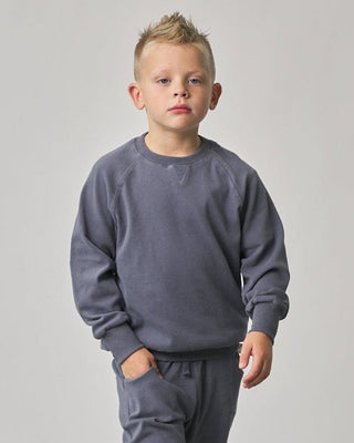 Little Bipsy Raglan Crewneck - Smoke