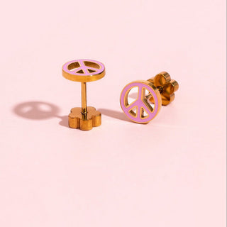 Pierced Co. Earrings - Peace Sign