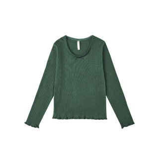 Rylee & Cru Ribbed Long Sleeve - Green
Green ribbed long-sleeve shirt on a white background
