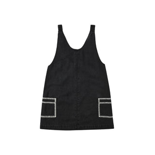 Rylee & Cru V-Neck Overall Dress - Washed Black
Black tank top with white trim on a white background