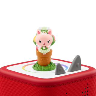 Tonies Character - Dreamworks: Gabby's Dollhouse: Kitty Fairy
Toy figure of a pink character in a pot on a red base with shark teeth, on a white background