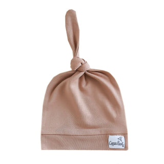 Copper Pearl Solid Top Knot Hat - Pecan, Copper Pearl, Baby Hat, cf-type-hat, cf-vendor-copper-pearl, Copper Pearl Hat, Copper PEarl Hats, Copper Pearl Solid Hat, Copper Pearl Top Knot Hat, P
