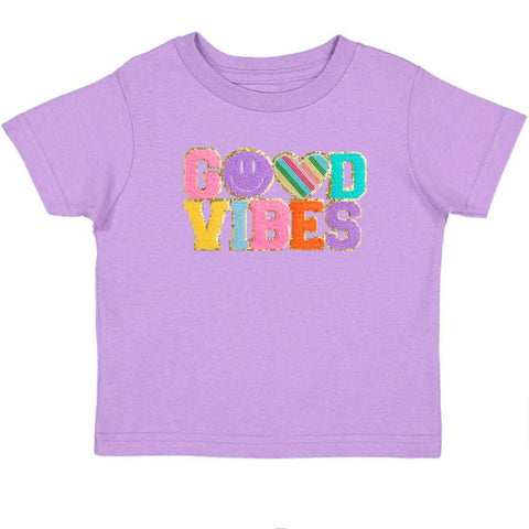 Sweet Wink Good Vibes Patch S/S Tee - Lavender