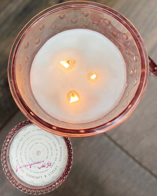 Simpatico Grande 64oz Hobnail Candle - Honeysuckle #92