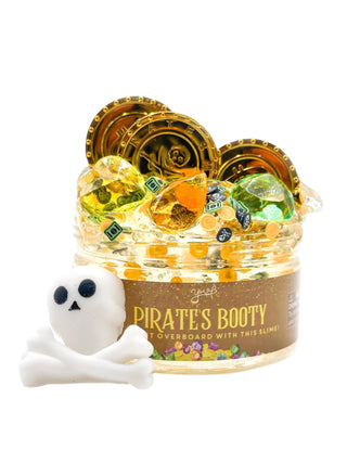 Young Wild and Friedman Slime - Pirate’s Booty
Pirate-themed slime with gold coins, ghost, and bone on a white background