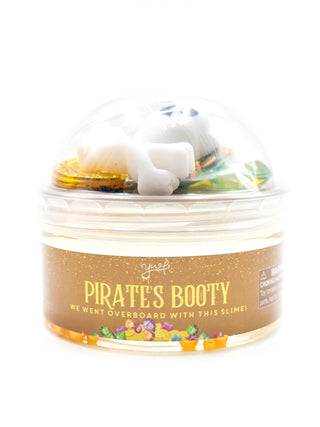 Young Wild and Friedman Slime - Pirate’s Booty
Jar of 'Pirate's Booty' slime with a small plush toy on top against a white background