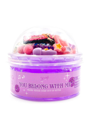 Young Wild and Friedman Slime - You Belong With Me
Jar of 'You Belong With Me' with colorful contents on a white background