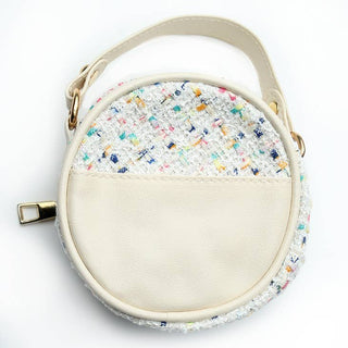Sparkle Sisters Flower Girl Purse - Ivory, Sparkle Sisters, Handbag, Purse, Sparkle Sister Flower Girl Purse, Sparkle Sisters, Sparkle Sisters by Couture Clips, Tiny Treats, Tweed Handbag, Ha