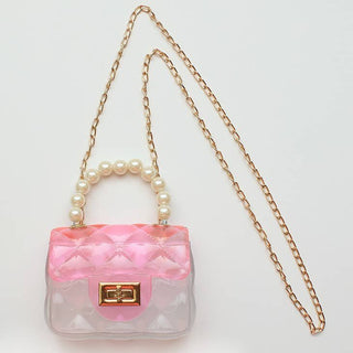 Sparkle Sisters Ombre Jelly Bag w/Pearl Handle - Pink, Sparkle Sisters, Handbag, Jelly Bag, Ombre Jelly Bag w/Pearl Handle, pink, Purse, Sparkle Sisters by Couture Clips, Sparkle Sisters Hand