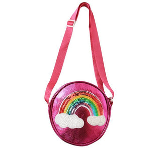 Sparkle Sisters Round Sequin Rainbow Purse - Hot Pink, Sparkle Sisters, Hot Pink, Round Sequin Rainbow Purse, Sequin Rainbow, Sparkle Sisters by Couture Clips, Sparkle Sisters Round Sequin Ra