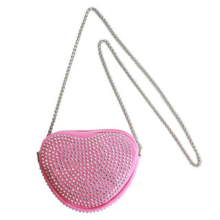 Sparkle Sisters Studded Heart Purse - Hot Pink, Sparkle Sisters, Handbag, Heart, Heart Handbag, Hot Pink, pink, Purse, Sparkle Sisters by Couture Clips, Sparkle Sisters Handbag, Sparkle Siste