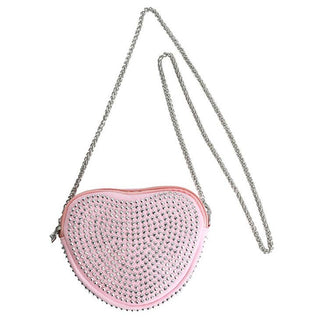 Sparkle Sisters Studded Heart Purse - Pink, Sparkle Sisters, Handbag, Heart, Heart Handbag, pink, Purse, Sparkle Sisters by Couture Clips, Sparkle Sisters Handbag, Sparkle Sisters Studded Hea