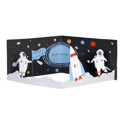 Meri Meri Space 3D Scene Birthday Card, Meri Meri, Birthday Card, cf-type-greeting-&-note-cards, cf-vendor-meri-meri, Greeting Card, Meri Meri, Meri Meri Card, Outer Space, Space, Greeting & 