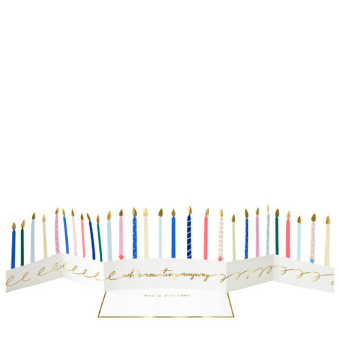 Meri Meri Candle Concertina Birthday Card, Meri Meri, Birthday Card, Candles, cf-type-greeting-&-note-cards, cf-vendor-meri-meri, Greeting Card, Meri Meri, Meri Meri Card, Greeting & Note Car