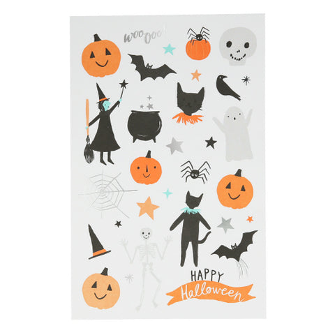 Meri Meri Happy Halloween Tattoo Sheet (2 sheets), Meri Meri, Boo Basket, cf-type-watch-stickers-&-decals, cf-vendor-meri-meri, Halloween, Halloween Decal, Meri Meri, Meri Meri Halloween, Tem