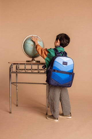 State Bags Kane Backpack - Blue Chevron